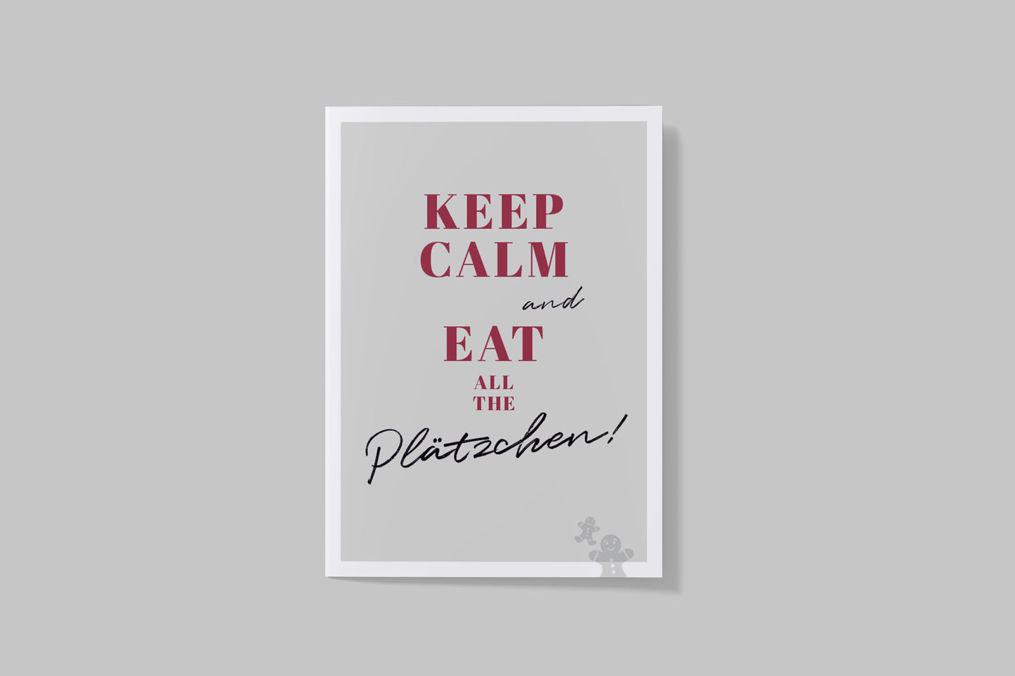 Postkarte "Keep Calm and Eat All The Plätzchen"