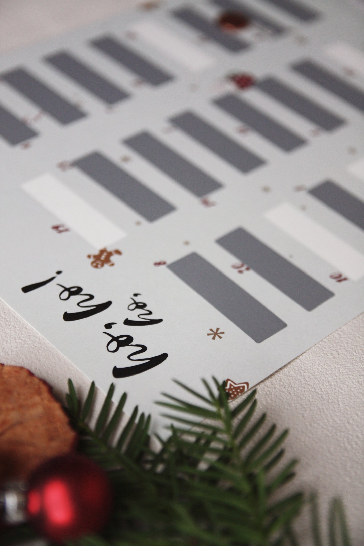 persönlicher Adventskalender zum Rubbeln - Achtsamkeit und Lustiges zum Eintragen