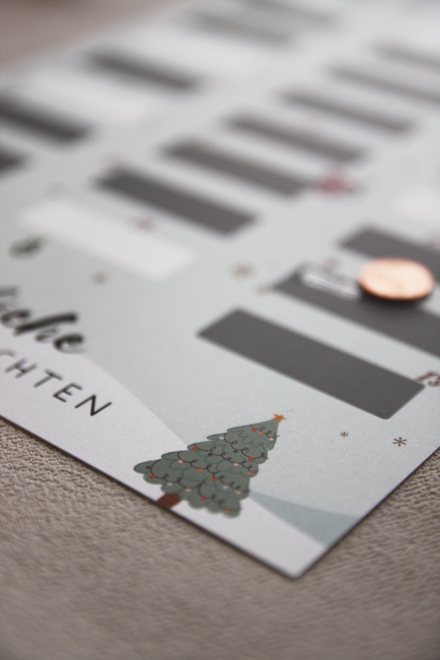 persönlicher Adventskalender zum Rubbeln - Achtsamkeit und Lustiges zum Eintragen