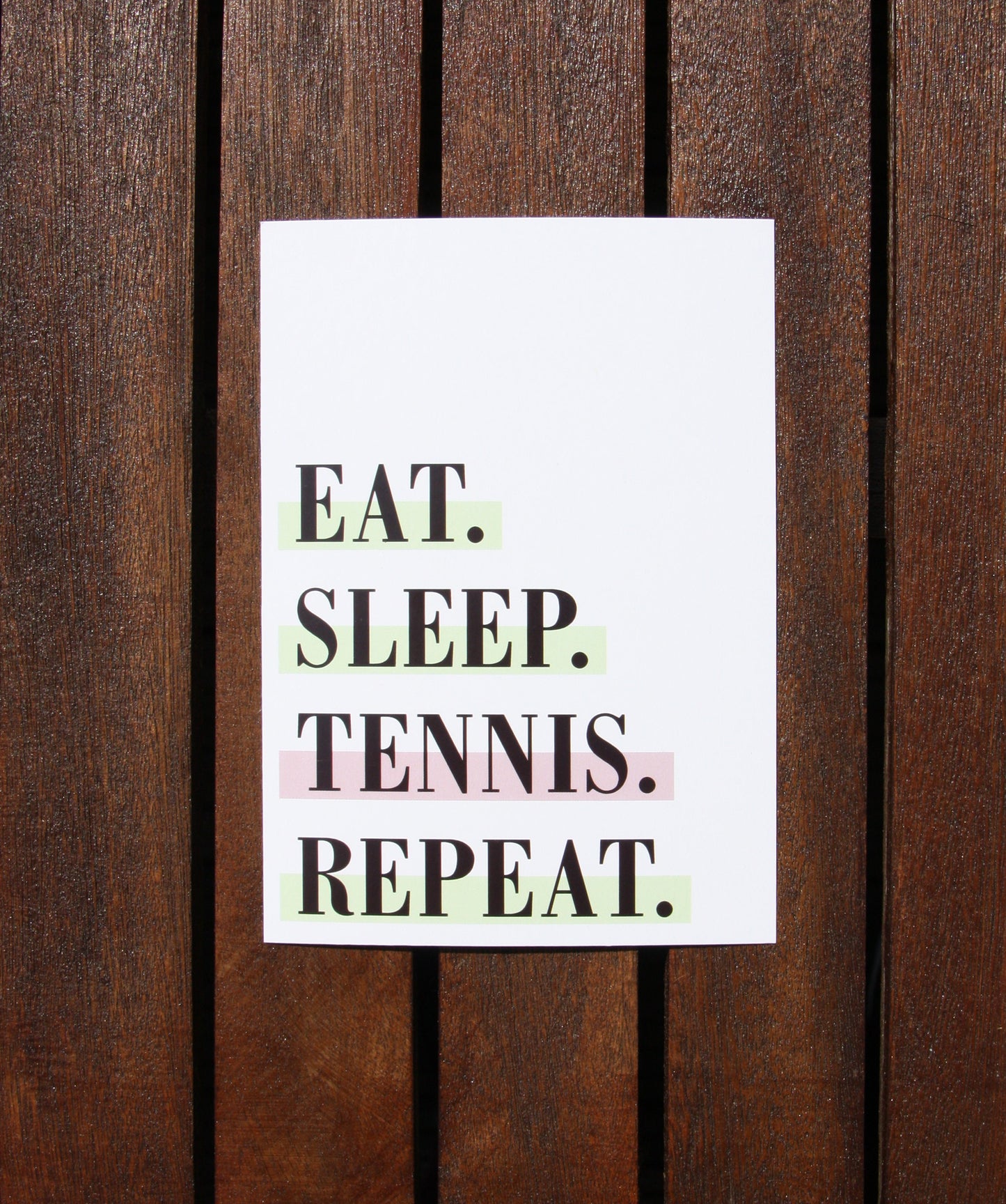 Postkarte "Eat Sleep Tennis Repeat"
