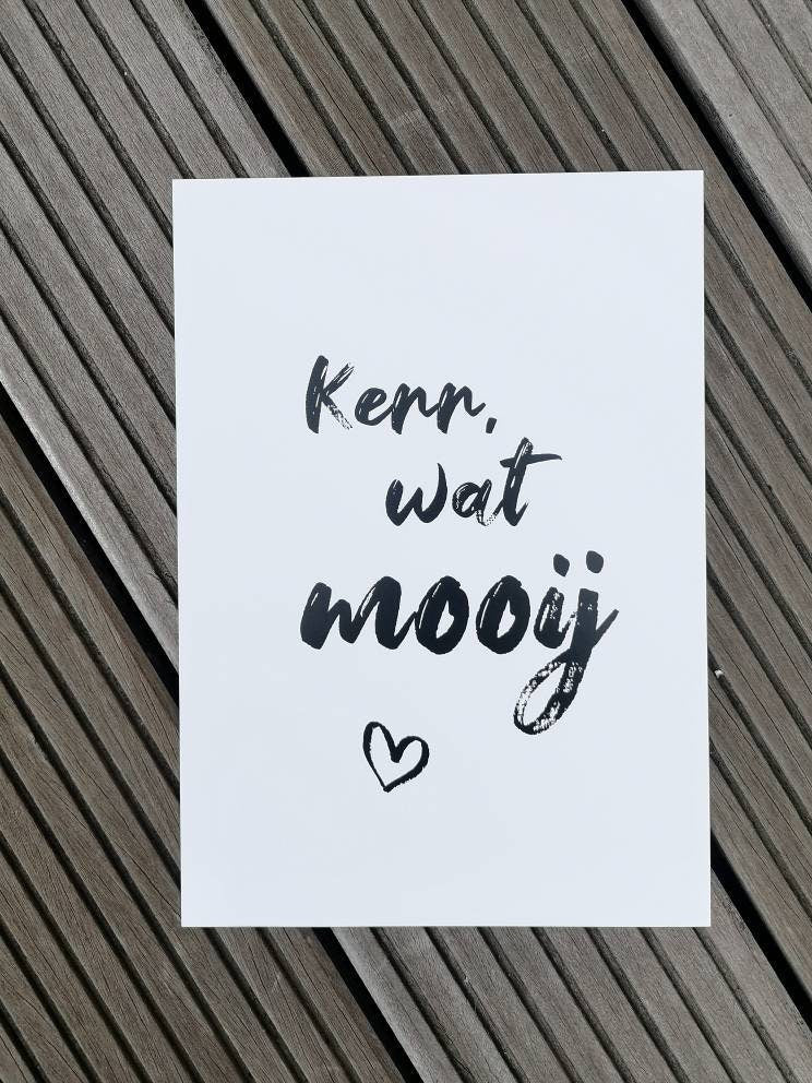 Postkarte "Kerr, wat mooij" - Plattdeutsch