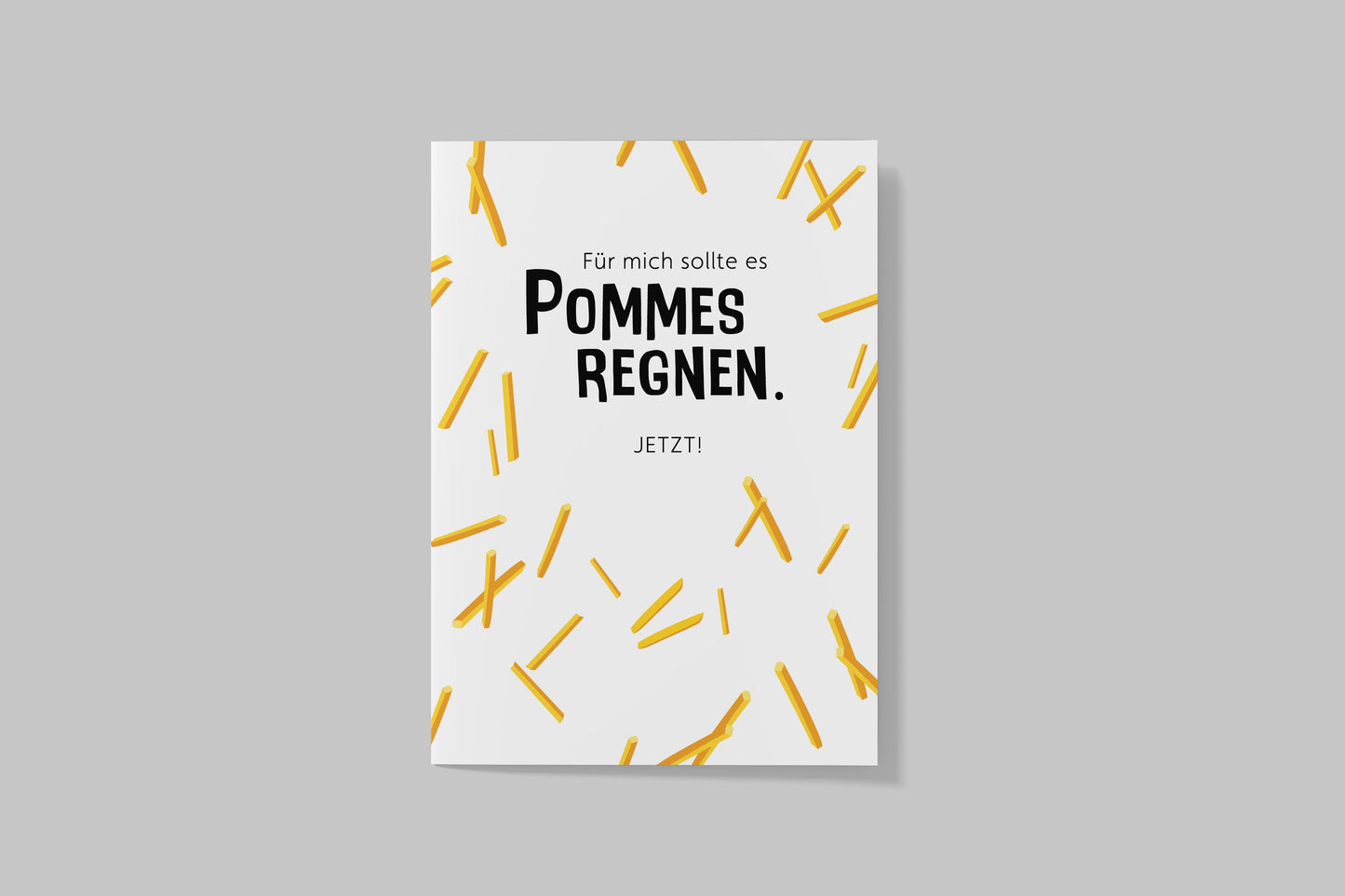 Postkarte "Pommesregen für dich / mich"