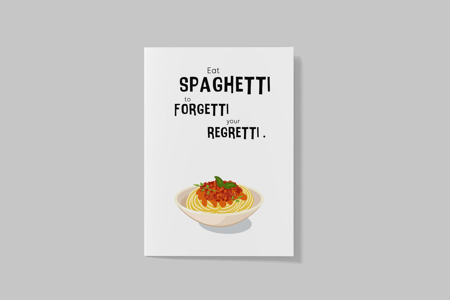 Postkarte "Spaghetti Regretti"
