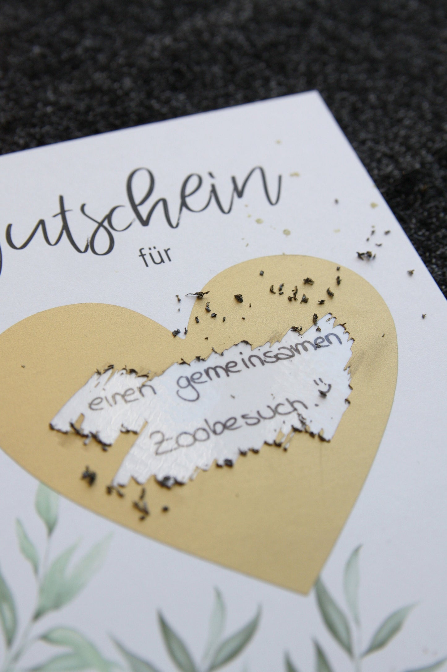 Rubbelkarte Gutschein / für dich / Blanko