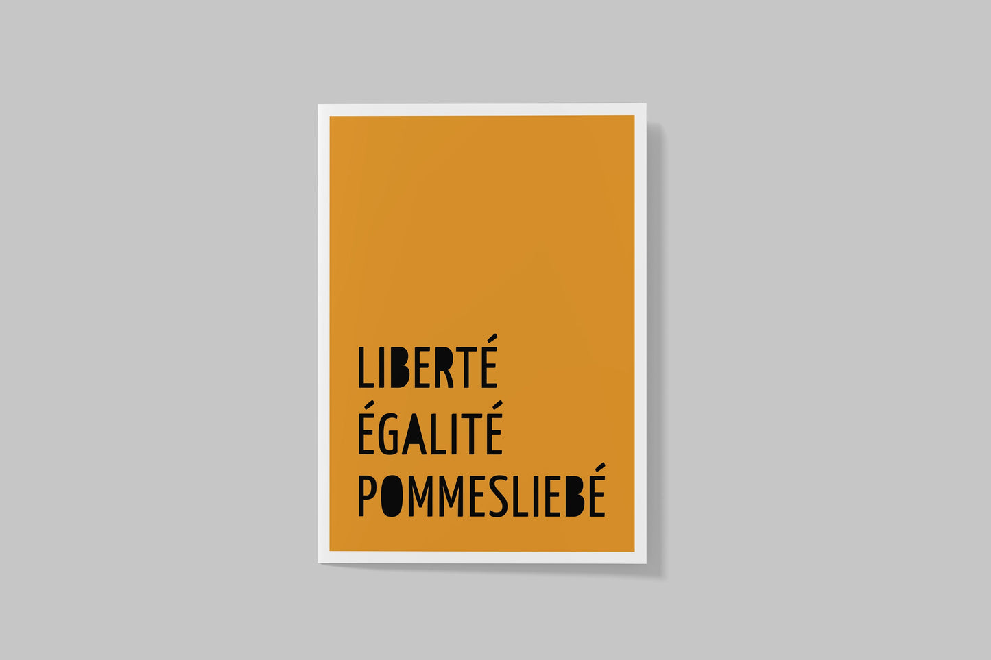 Postkarte "Liberté, Ègalité, Pommesliebé"
