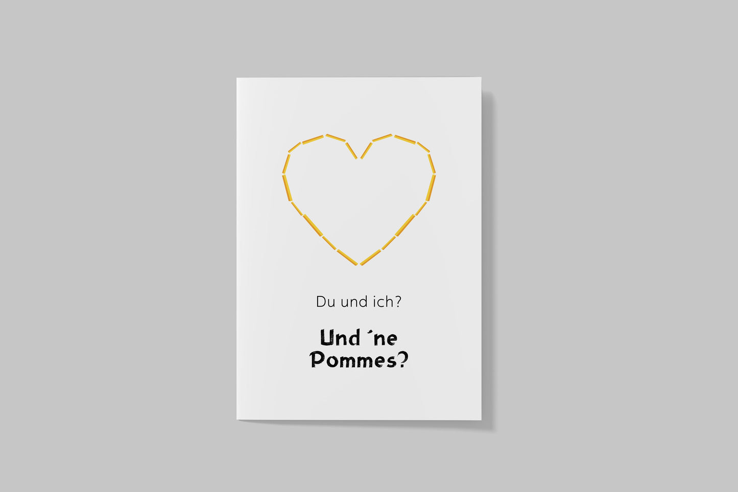 Postkarte "Du und ich? Und ne Pommes?"