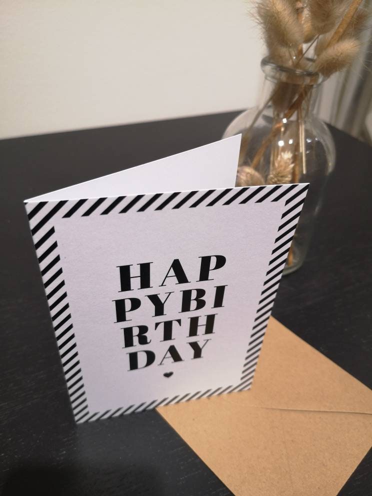 Klappkarte "Happy Birthday" - mit Umschlag