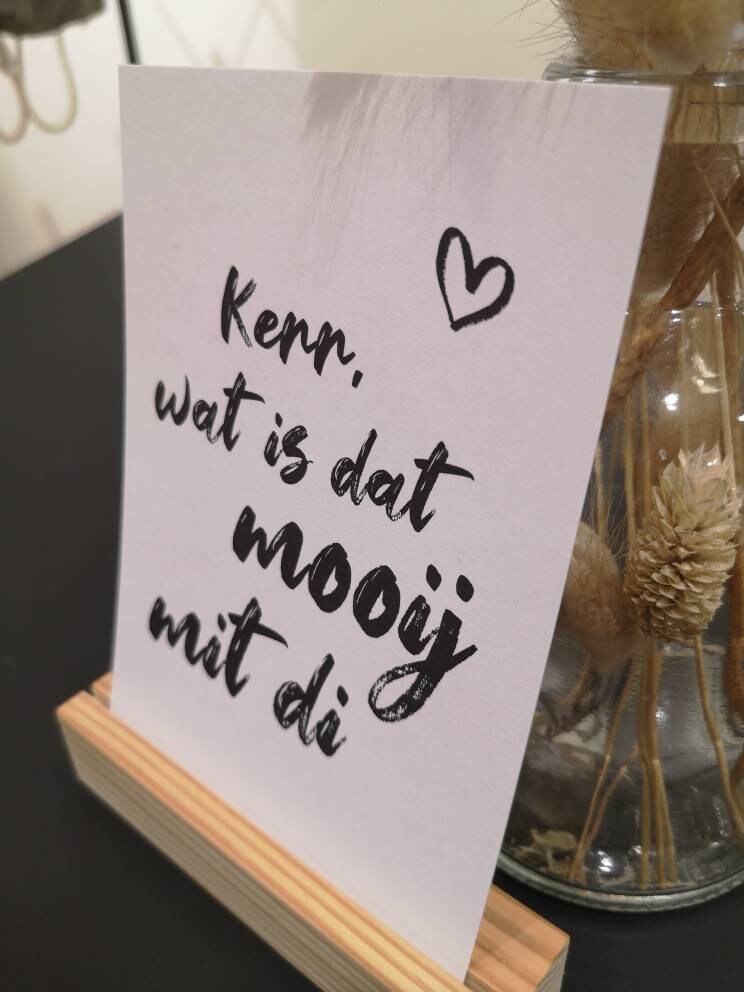 Postkarte "Kerr, wat is dat mooij mit di" - Plattdeutsch