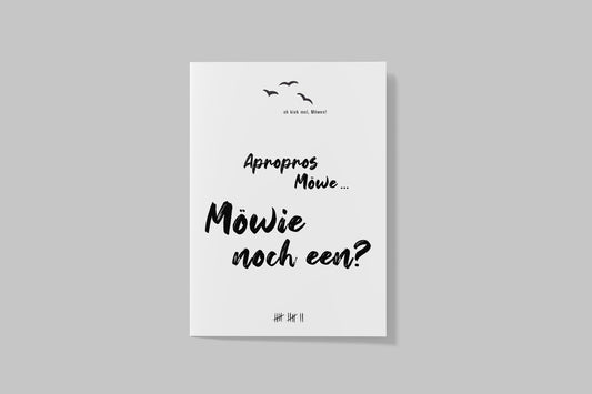 Postkarte "Möwie noch een?" - Plattdeutsch
