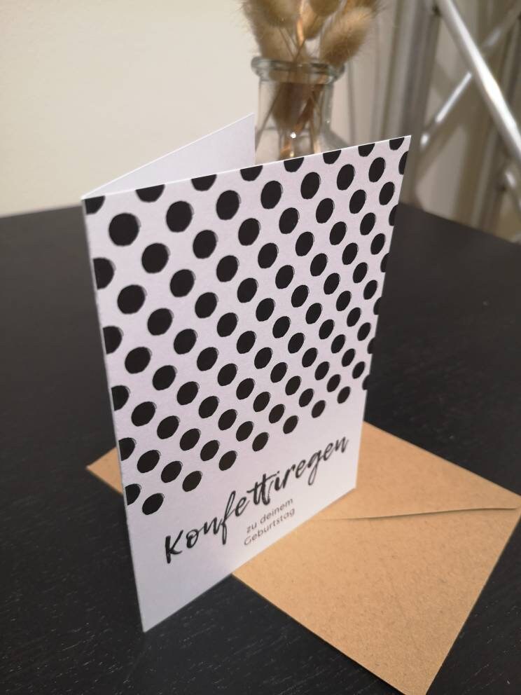 Klappkarte "Konfettiregen zu deinem Geburtstag" - mit Umschlag