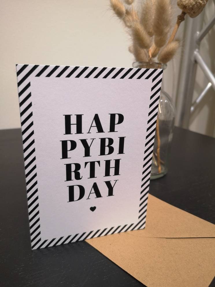 Klappkarte "Happy Birthday" - mit Umschlag