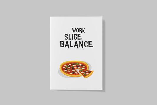 Postkarte "Work Slice Balance"